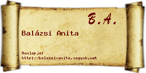 Balázsi Anita névjegykártya